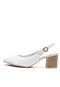 Scarpin Comfortflex Fivela Branca - Marca Comfortflex