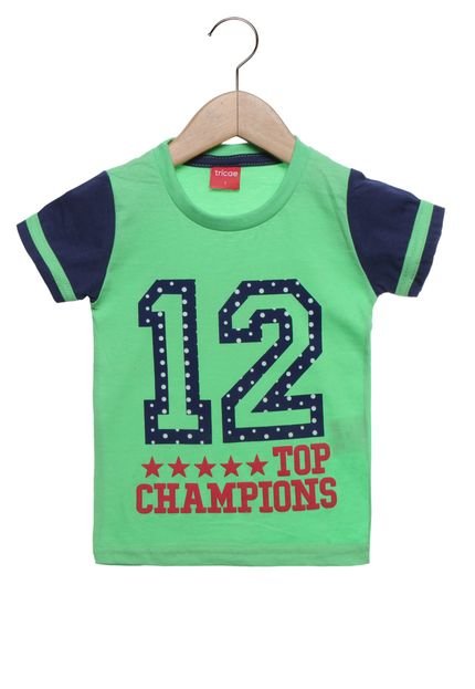Camiseta Manga Curta Tricae 12 Top Champions Infantil Verde - Marca Tricae
