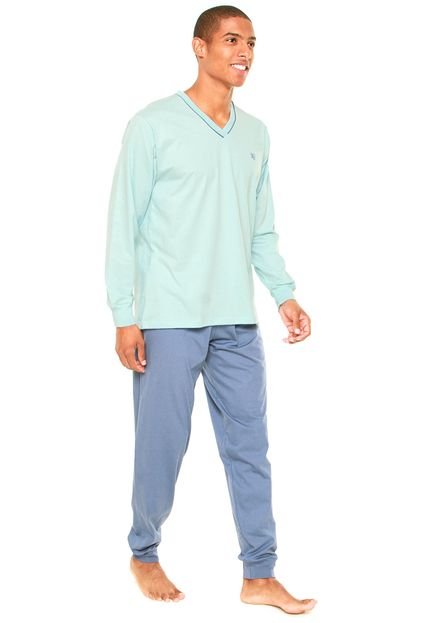 Pijama Pzama Punhos Azul - Marca Pzama