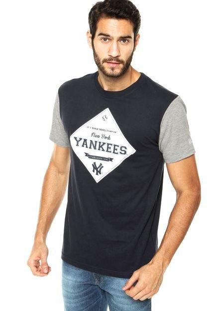Camiseta New Era College 7 New York Yankees MLB Azul Marinho - Marca New Era