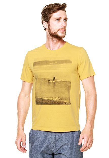 Camiseta Triton Brasil Amarela - Marca Triton