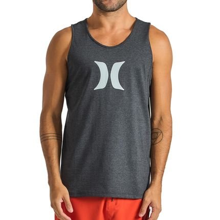 Regata Hurley Icon Oversize SM25 Masculina Mescla Preto - Marca Hurley