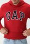 Blusa de Moletom Fechada GAP Logo Bordado Vermelha - Marca GAP