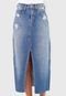 Saia Calvin Klein Jeans Jeans Longa Fenda Azul - Marca Calvin Klein Jeans