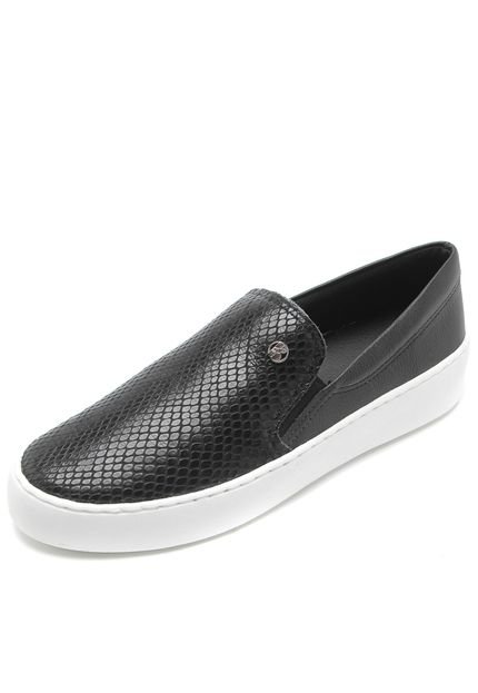 Slip On Couro Bottero Cobra Preto - Marca Bottero