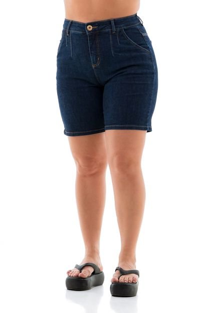 Bermuda Jeans Feminina Arauto Slim  Azul Escuro - Marca ARAUTO JEANS