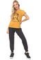 Camiseta Planet Girls Estampada Amarela - Marca Planet Girls