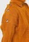 Suéter Tricot AMBER Botões Amarelo - Marca AMBER