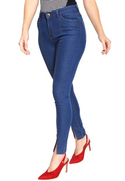 Calça Jeans Dudalina Skinny Fenda Azul - Marca Dudalina