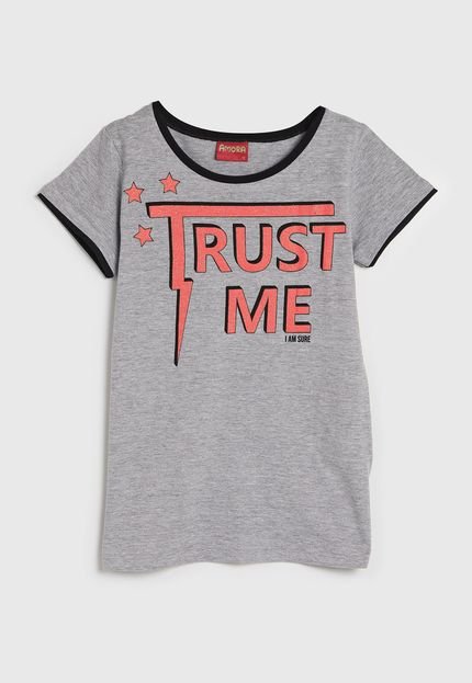 Blusa Amora Infantil True Me Cinza - Marca Amora