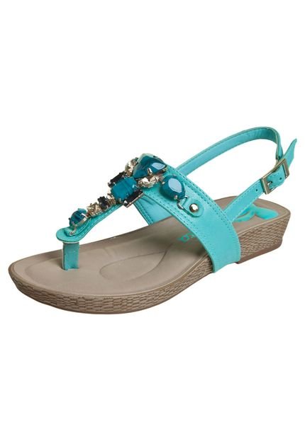 Rasteira Dakota Birken Pedraria Verde - Marca Dakota