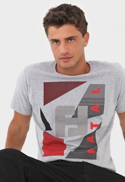 Camiseta Fatal Logo Cinza - Marca Fatal