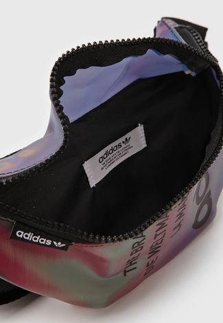 Pochete Adidas Originals Estampada Prata/Preto