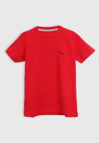 Camiseta Yacht Master Infantil Logo Vermelha