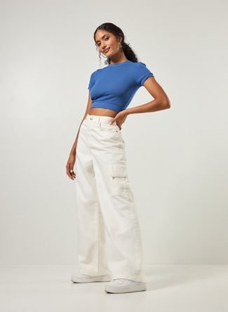 Blusa Cropped Canelada