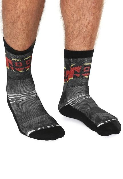 Meia Sublimada Socks Co Roots Geometric Preta - Marca Socks Co