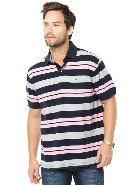 Camisa Polo Tommy Hilfiger Striped Azul - Marca Tommy Hilfiger