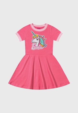 Vestido Fakini Infantil Barbie Rosa - Compre Agora