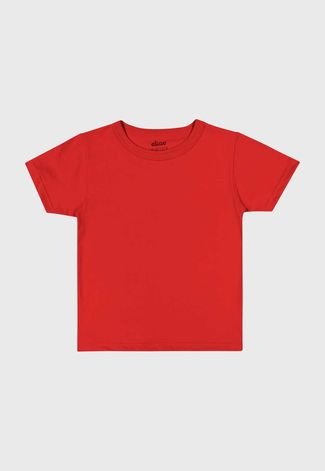 Camiseta Infantil Elian Lisa Vermelha