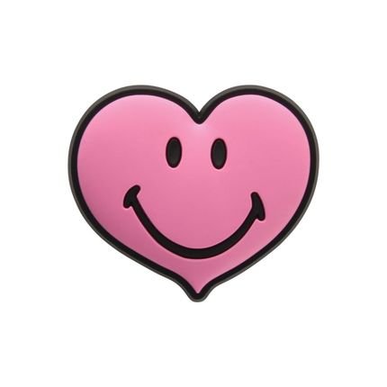 Jibbitz Crocs Smiley Brand Pink Heart - Marca Crocs