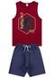 Conjunto Regata Infantil Freestyle Bordo - Marca VIDA COSTEIRA