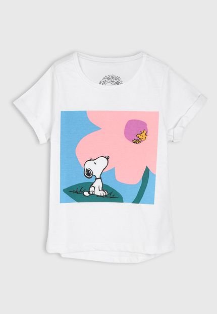 Camiseta Tricae por Snoopy Infantil Tal Mãe Tal Filha Estampada Off-White - Marca Tricae por Snoopy
