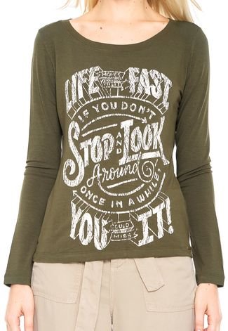 Camiseta Disparate Life Fast Verde