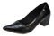 Scarpin Lumiss Salto Grosso Croco Preto - Marca Amorelle