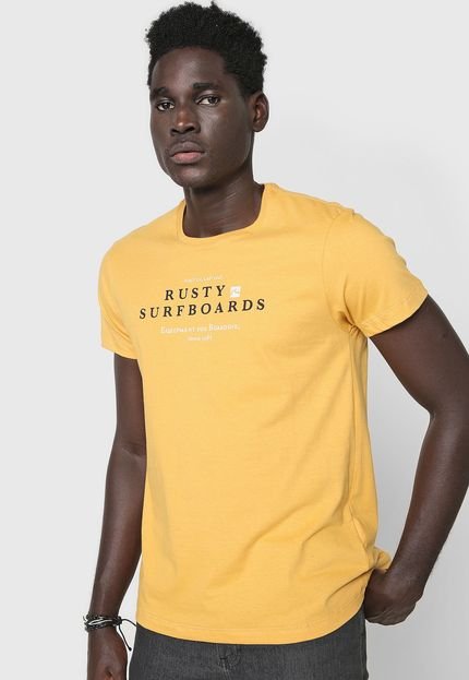 Camiseta Rusty  Foundation Amarela - Marca Rusty