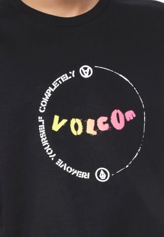 Camiseta Volcom Break Through Preta
