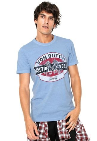 Camiseta Von Dutch  Piston Elipse Azul