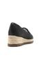 Slip On Flatform Couro Dumond Espadrille Preto - Marca Dumond