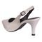 Sapato Scarpin Feminino Mule Bico Fino Salto Agulha Baixo - Off white - Marca LAZZLU