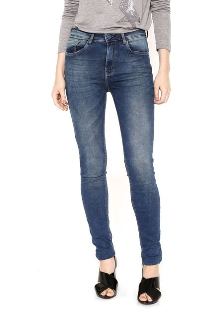 Calça Jeans Lez a Lez Skinny Estonada Azul - Marca Lez a Lez