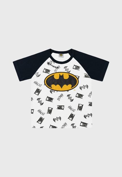 Camiseta Fakini Infantil Batman Branca/Preta - Marca Fakini