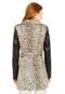 Jaqueta Guess Quilted Trench  Bege/Preta - Marca Guess