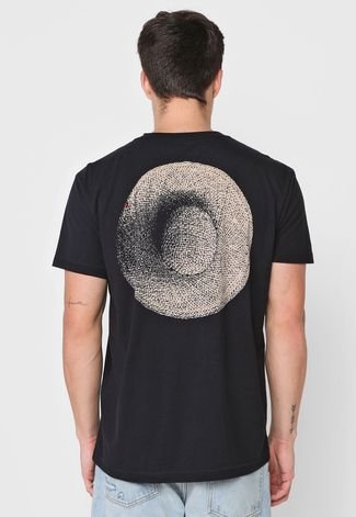 Camiseta Osklen Vintage Chapéu Preta