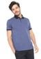 Camisa Polo Dudalina Reta Padronagem Azul - Marca Dudalina