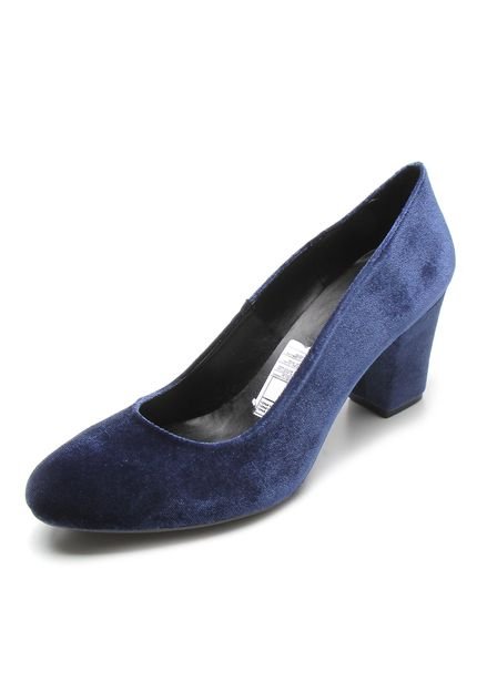 Scarpin DAFITI SHOES Veludo Azul - Marca DAFITI SHOES