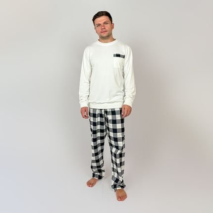 Pijama Flanela Xadrez Winter Off - Masculino - Marca Hygge Homewear