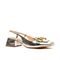 Slingback Couro Prata Salto Baixo Cecconello 2390001-4 - Marca Cecconello