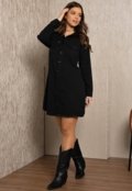 Vestido Com Bolsos Preto Quintess - Marca Quintess