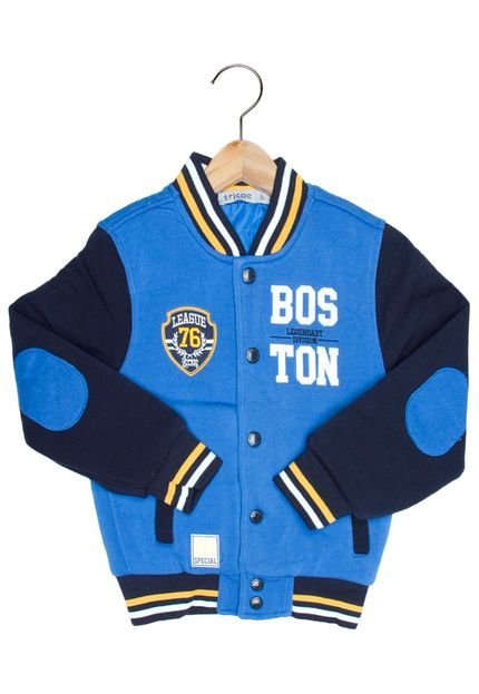 Blusa De Moletom Infantil Tricae Boston Royal Azul - Marca Tricae