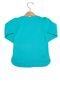 Blusa Tricae Moletom Borboletas Infantil Azul - Marca Tricae