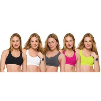 Kit 5 Tops Selene Nadador Sem Costura Feminino - Compre Agora