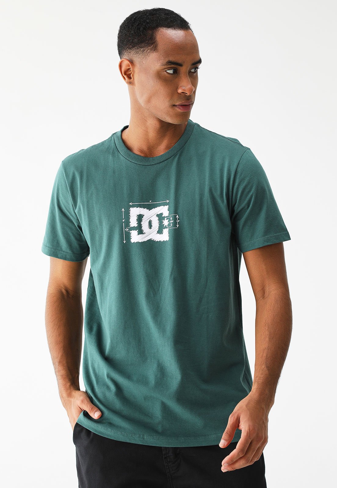 Camiseta DC Shoes Reta BluesPrint Verde - Marca DC