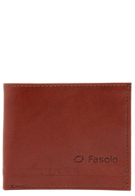 Carteira Fasolo Logo Relevo Caramelo - Marca Fasolo