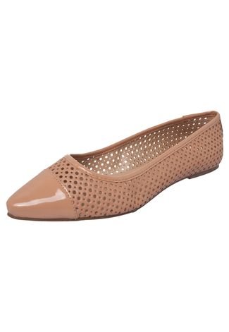 Sapatilha DAFITI SHOES Recortes Nude - Compre Agora