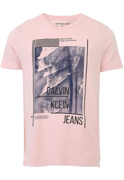 Camiseta Calvin Klein Jeans Onda Rosa - Marca Calvin Klein Jeans