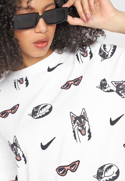 Camiseta Nike Sportswear Bf Dog Aop Branca - Marca Nike Sportswear